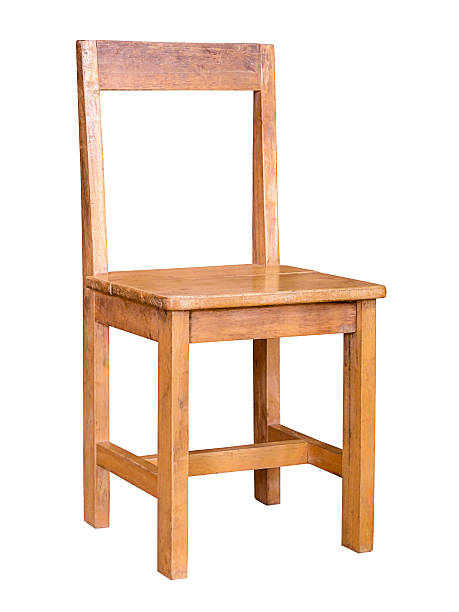Wooden chair isolated stock photo