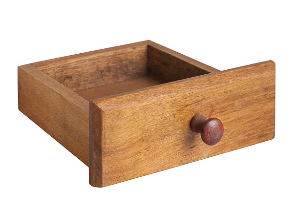 Wooden chest drawer. stock photo