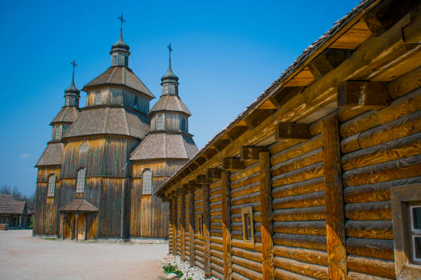 wooden city in Ukraine wooden city in Ukraine zaporizhzhia stock pictures, royalty-free photos & images
