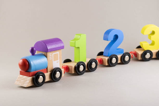 Kids Baby Wooden Train Toys Number Learning Develop Counting Toy Early Education 