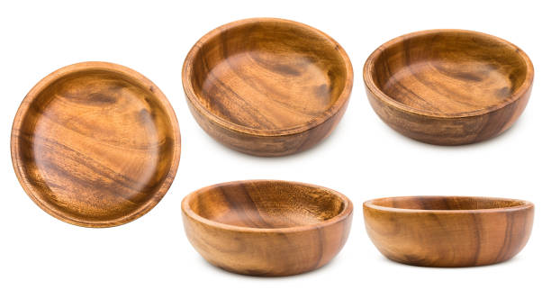 wooden plate, bowl, isolated on white background, clipping path, full depth of field wooden plate, bowl, isolated on white background, clipping path, full depth of field bowl stock pictures, royalty-free photos & images