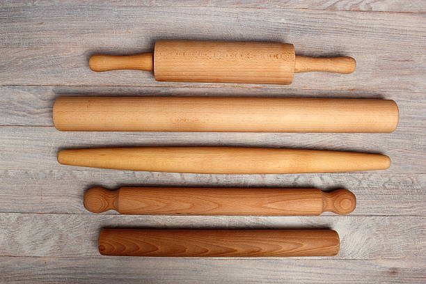 Wooden Rolling Pin stock photo