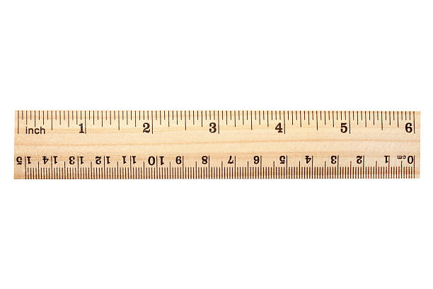 Wooden ruler stock photo