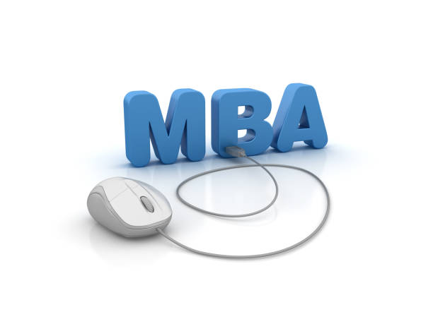 MBA 3D Word and Computer Mouse - 3D Rendering MBA 3D Word and Computer Mouse - White Background - 3D Rendering online mba stock pictures, royalty-free photos & images