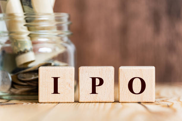 IPO word made with building blocks stock photo