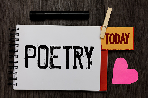 word writing text poetry business concept for literary
