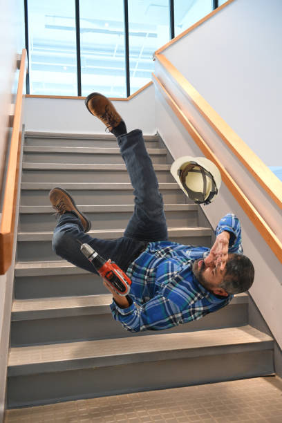 Senior Man Falling Down A Flight Of Stairs Stock Photos, Pictures & Royalty-Free Images - iStock
