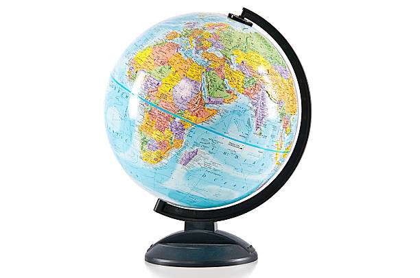 World Globe Isolated on White  globe navigational equipment stock pictures, royalty-free photos & images