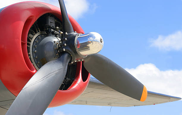 World War II bomber propeller stock photo