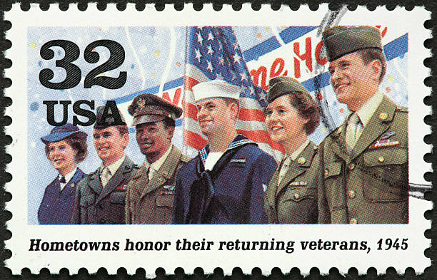 world war II veterans stock photo