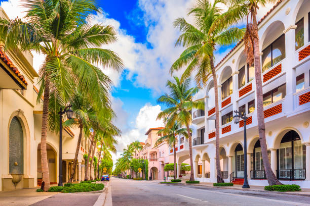 Worth Ave Palm Beach Palm Beach, Florida, USA at Worth Ave. avenue stock pictures, royalty-free photos & images