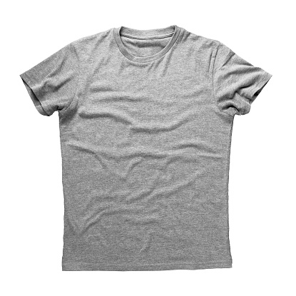Wrinkled Heather Gray Tee Shirt Stock Photo - Download Image Now - iStock