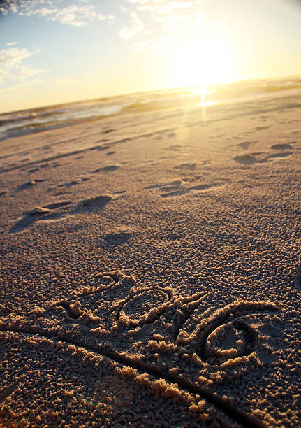 2016 written on sand on the beach stock photo