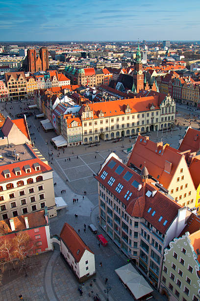 Wroclaw old town panorama Wroclaw old town panorama wroclaw stock pictures, royalty-free photos & images