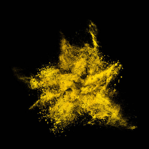 Yellow explosion stock photo
