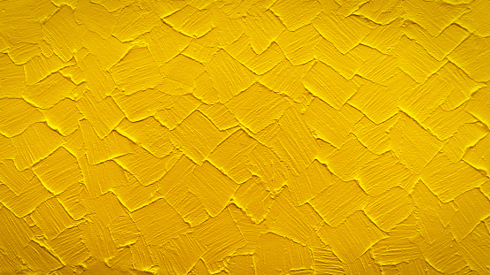Yellow golden abstract acryl painting paint wall texture background