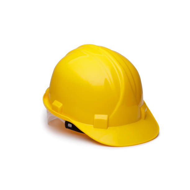 Yellow helmet stock photo