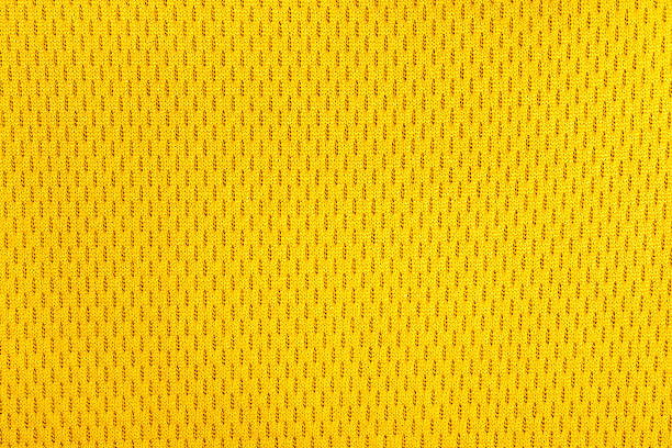 yellow polyester nylon sportswear texture. stock photo