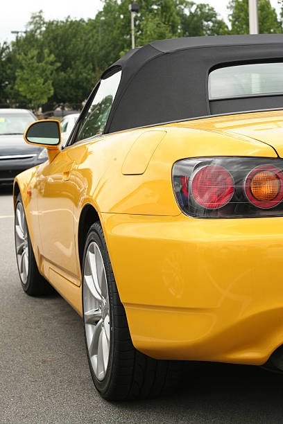 Yellow Sporty Car stock photo