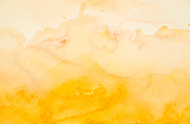 Yellow Watercolor Background stock photo