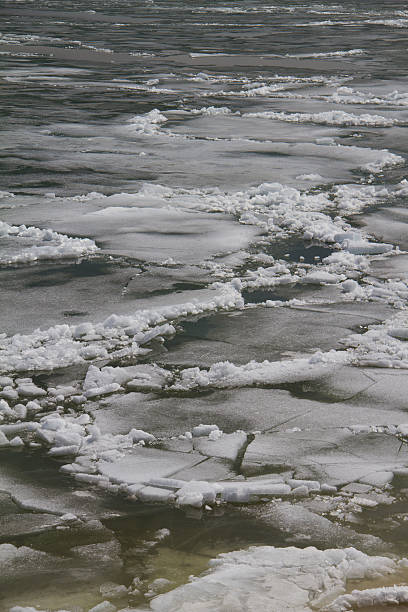 Yellowstone Lake Ice Breakup stock photo