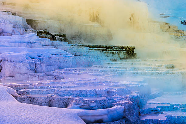 Yellowstone Winter Landscape stock photo