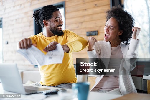 istock Yes, we have finished paying the bills! 1328622472