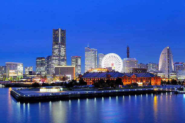 Yokohama night scenery stock photo