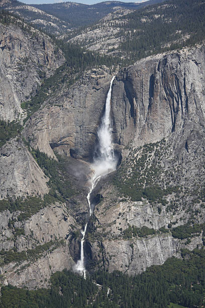 Yosemite Falls and Valley stock photo