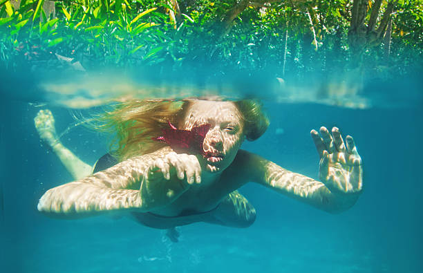 Nude Women Swimming Underwater Stock Photos, Pictures 