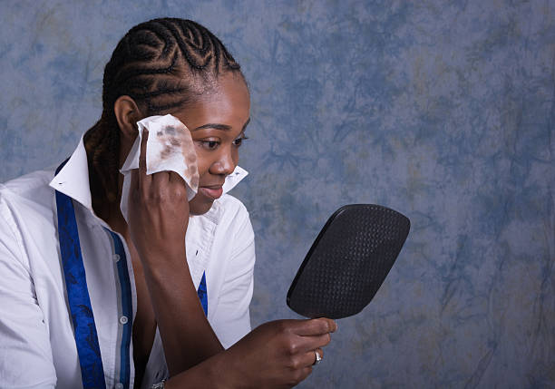 Image result for black woman removing makeup