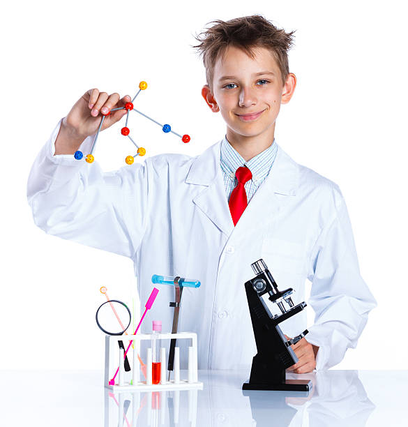 Young enthusiastic Chemist stock photo