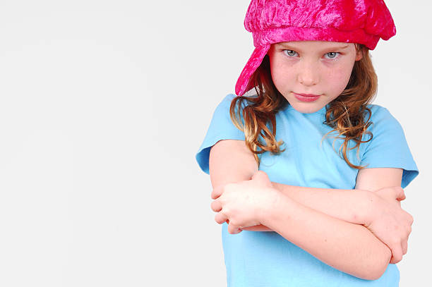 Young girl with attitude stock photo