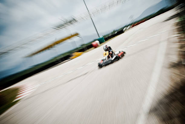Young Go-Karting stock photo