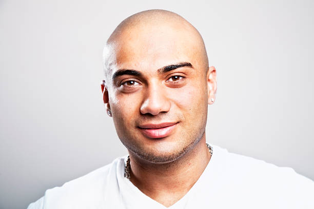 Royalty Free Shaved Head Men Middle Eastern Ethnicity Royalty Free Shaved Head Men Middle Eastern Ethnicity