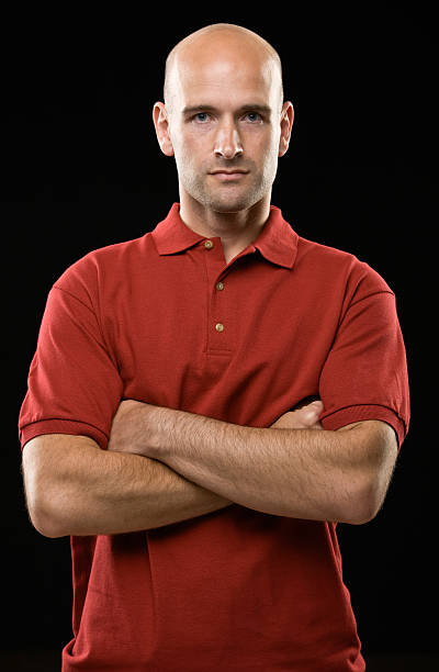 Young Man with Red Shirt stock photo