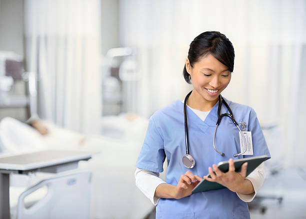 Young Nurse Working stock photo