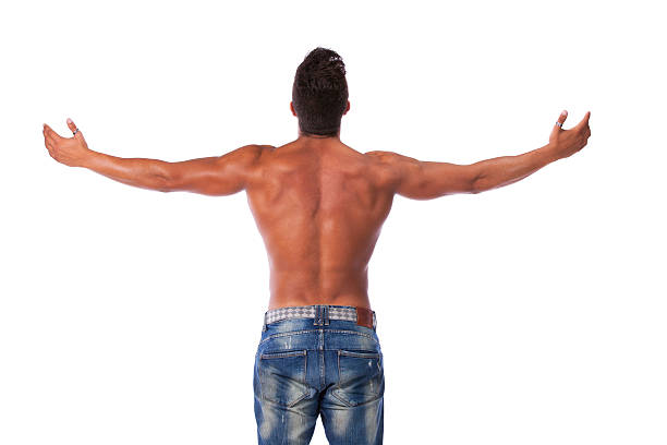 Young strong man stock photo