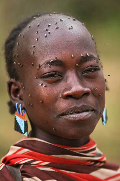 Young Woman From Banna Tribe stock photo