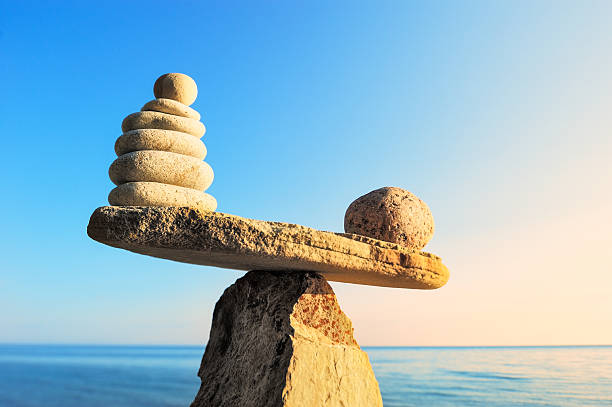 Zen balance of stones stock photo