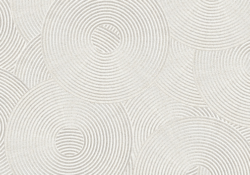 Zen circle pattern in sand