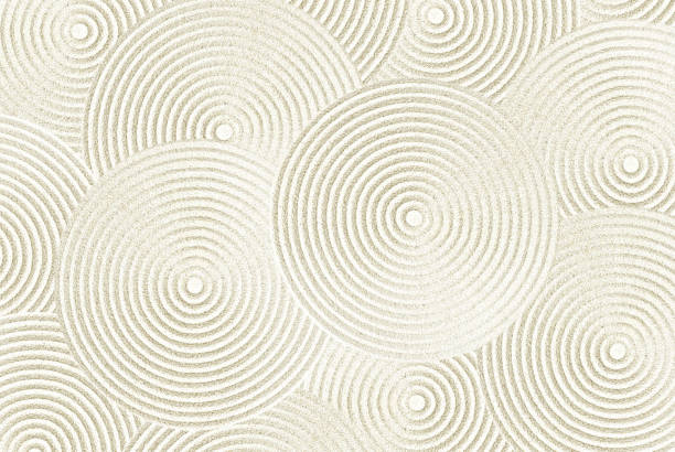 Zen sand pattern stock photo