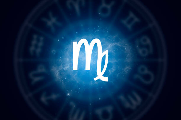 Zodiac sign Virgo on a background of the starry sky. Illustration for horoscope Zodiac sign Virgo on a background of the starry sky. Illustration for horoscope. virgo stock pictures, royalty-free photos & images