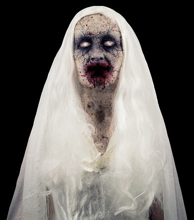 Zombie Ghost Isolated On Black Background