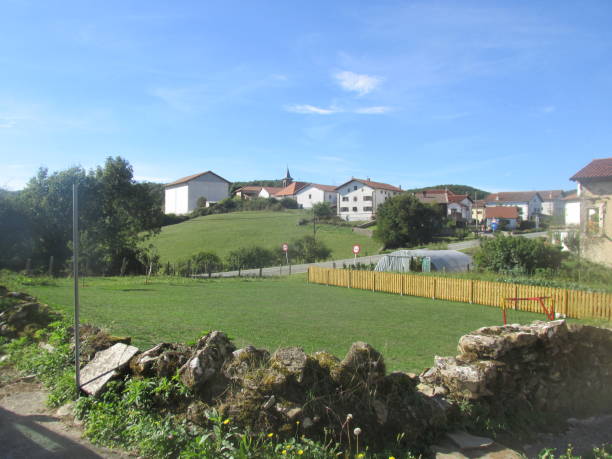 Zubiri- village in Spain stock photo