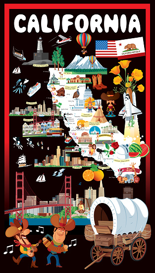 Cartoon Map Of California Stock Illustration Download Image Now iStock Cartoon Map Of California Stock Illustration Download Image Now iStock
