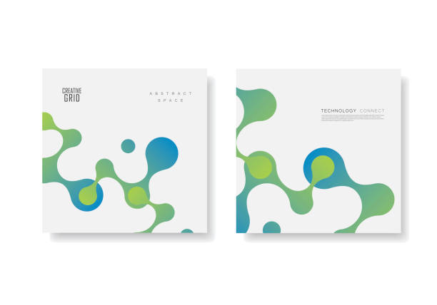 ÑÐ°Ð±Ð»Ð¾Ð½ Ð±ÑÐ¾ÑÑÑ Ð¸ Ð±Ð°Ð½Ð½ÐµÑÐ¾Ð² Ð²Ð°ÑÐ¸Ð°Ð½Ñ 2 Vector green-blue connected mallets on white background. brochure patterns stock illustrations