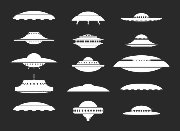 UFO vector art illustration