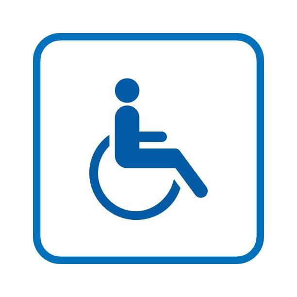 ÐÑÐ½Ð¾Ð²Ð½ÑÐµ RGB Disabled Handicap Icon ISA stock illustrations