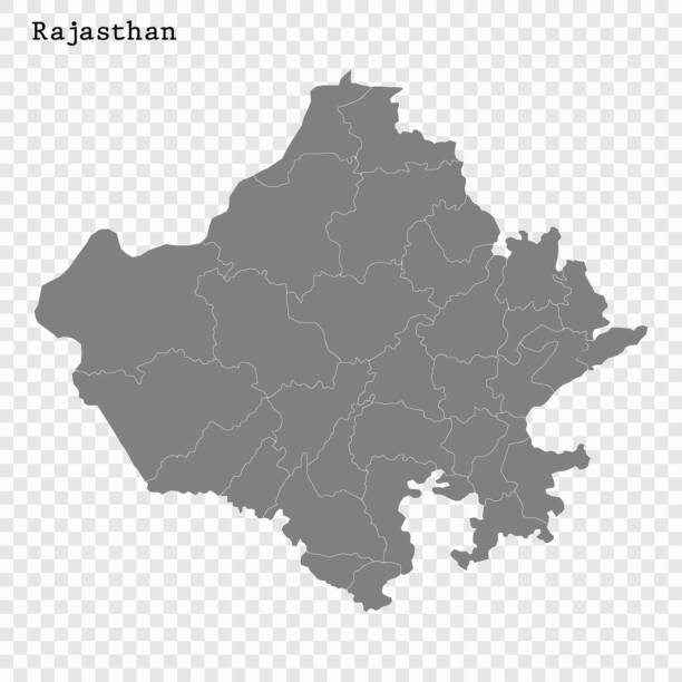 ÐÐ»Ñ ÐÐ½ÑÐµÑÐ½ÐµÑÐ° High Quality map of Rajasthan is a state of India, with borders of the districts rajasthan stock illustrations